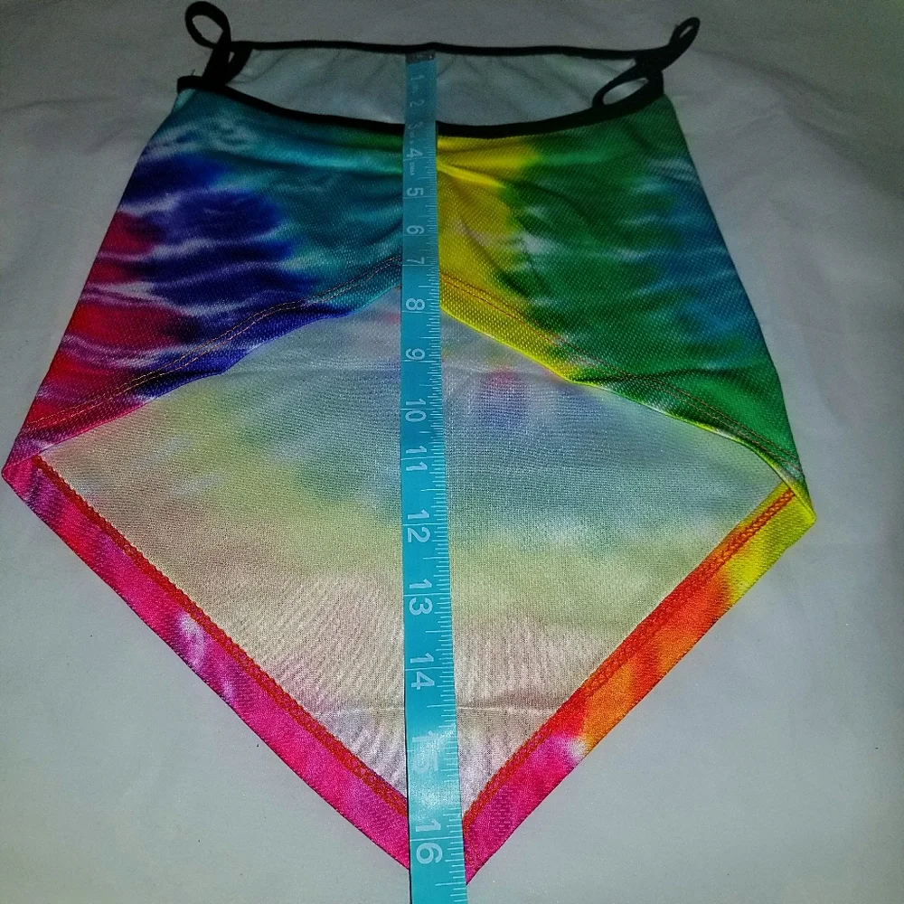 Rainbow Tie Dye Print Neck Gaiter/Face Mask